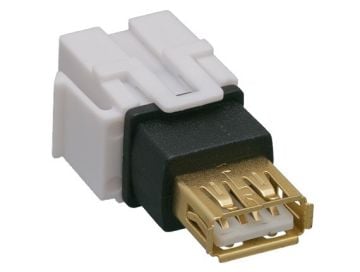 USB 2.0 A Female to A Female Keystone Jack, Flush Type