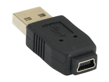 USB Type A Male to Mini B 5-pin Female Adapter