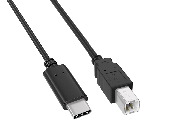 3ft High Speed USB 2.0 Cable Type C to Type B Male to Male Printer Cable, Shielded, Black