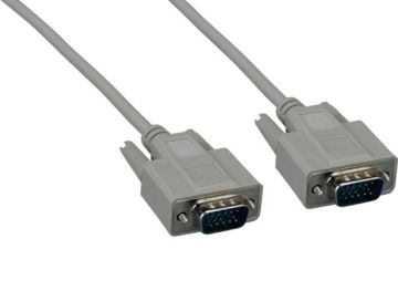 3ft HD15 VGA Cable for Monitor, Projector, Display, Male to Male, Beige