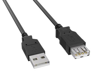 6ft USB 2.0 High-Speed Type A Male to Female Extension Cable, Black