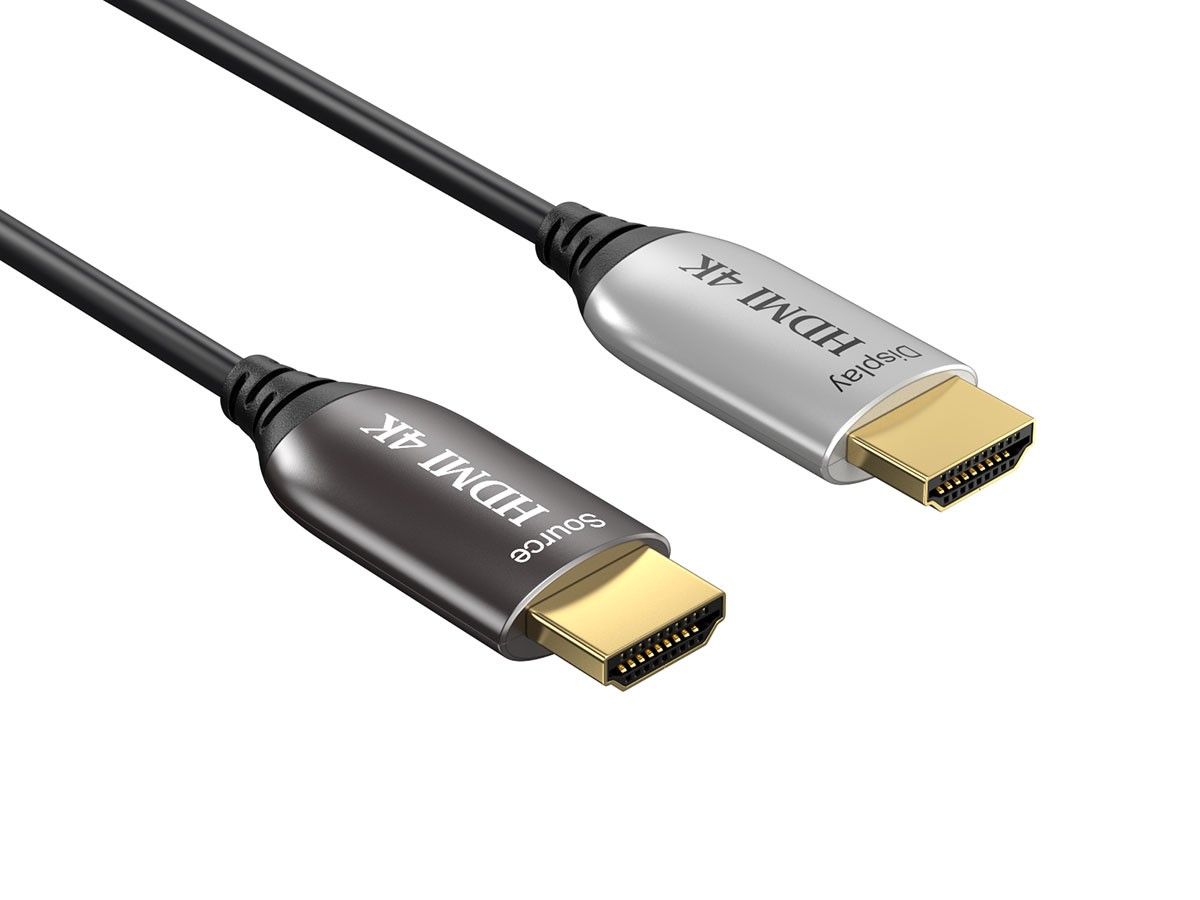 High Speed HDMI 2.0 Hybrid Active Optical Fiber Cable Plenum Rate, UL, 4K@60Hz
