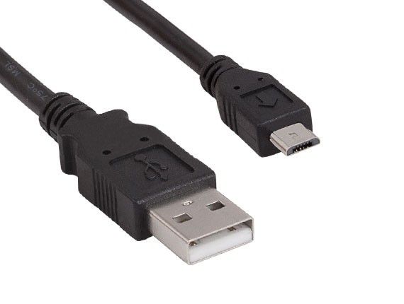 USB 2.0 A Male to Micro B Male Cable, Black | usb cable