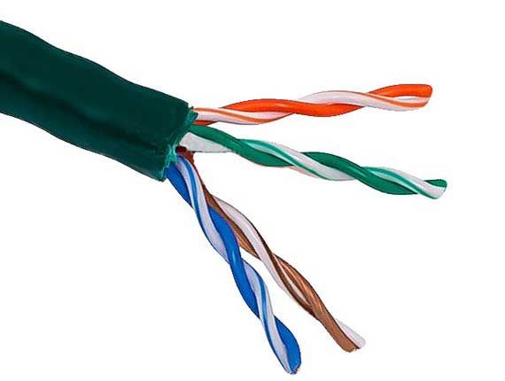 1000ft Cat5e 350 MHz UTP Stranded Bulk Cable, Green