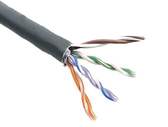 1000ft Cat6 550 MHz UTP Solid Plenum Bulk Cable, 23AWG, Gray