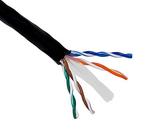 1000ft Cat6 550 MHz UTP Stranded Bulk Cable Black