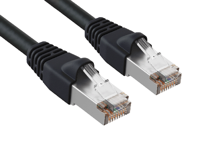 100ft Cat6 Shielded Ethernet Network Patch Cable STP Snagless 24AWG Bare Copper, Black