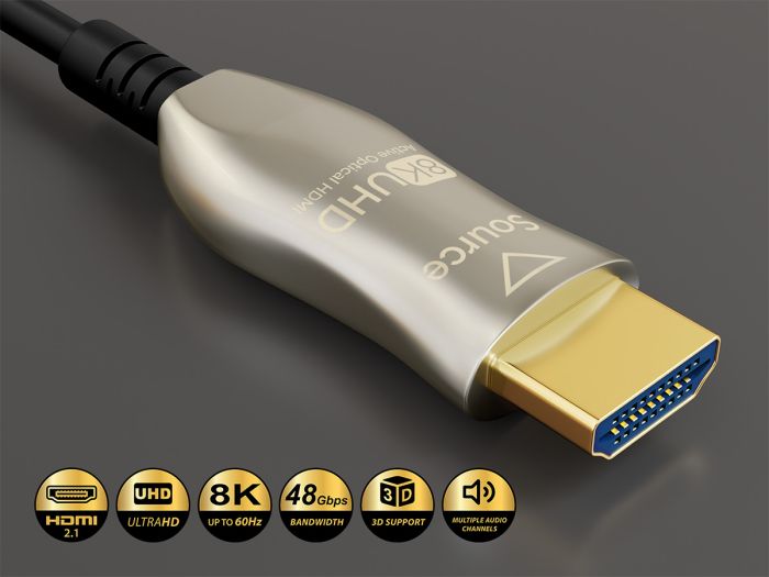 Plug 25 Ft shops 8k Fiber Optic Hdmi