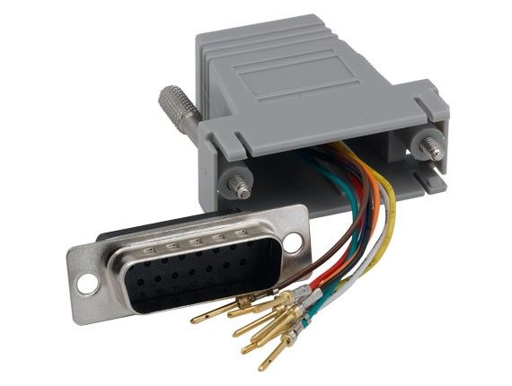 DB15 Male to RJ-45 Modualr Adapter