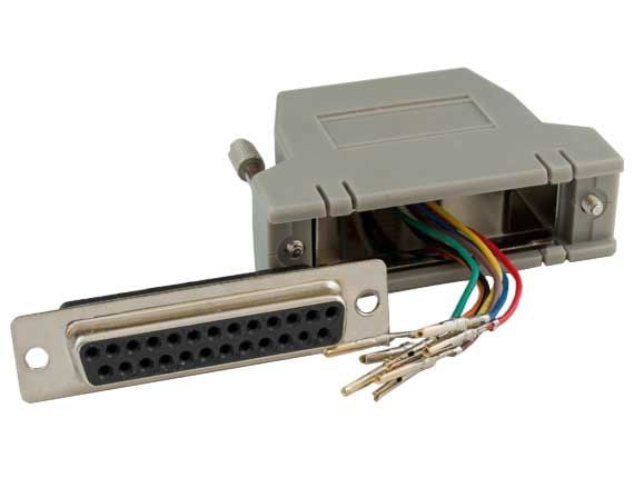 DB25 Female to RJ-45 Shielded Modular Adapter