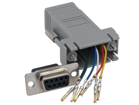 DB9 Female to RJ-12 Modular Adapter