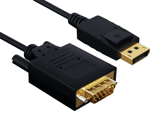 15ft Gold Plated Premium DisplayPort to VGA Male to Male Cable