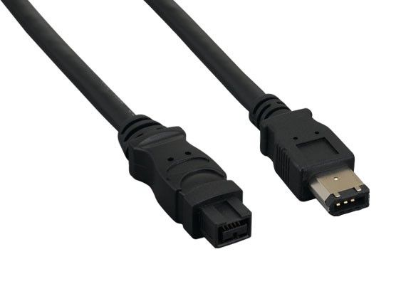 3ft IEEE 1394b FireWire 800 9-pin to 6-pin, Black