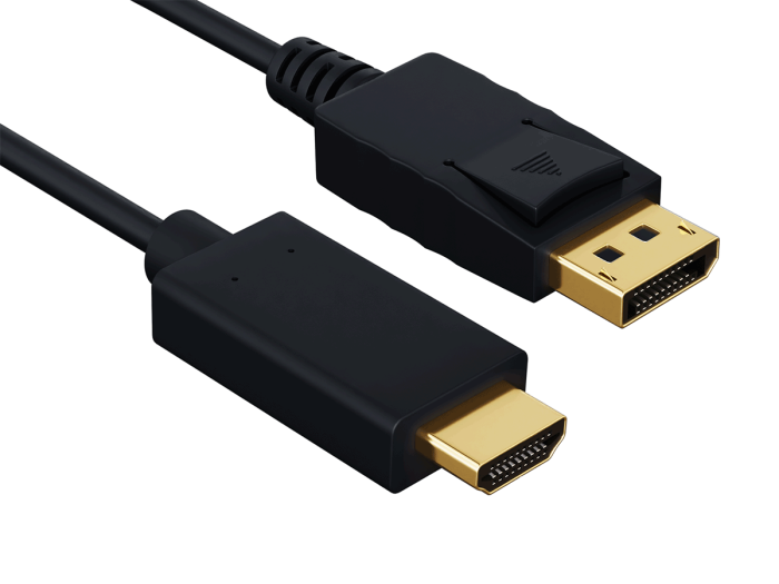 3ft Gold Plated Premium DisplayPort 1.2 to 4K HDMI Male to Male Cable