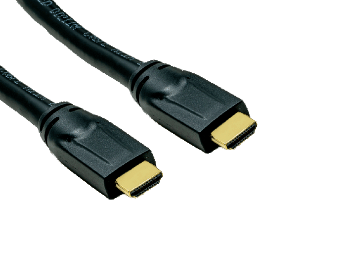 25ft High Speed HDMI Cable with Ethernet, Plenum Rated, 24 AWG, Black