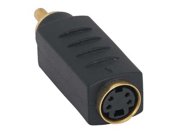 S-Video Female to RCA Male Gold Plated Adapter