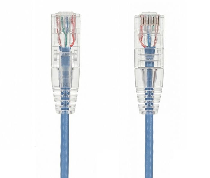 4FT Slim Cat6 28AWG UTP Ethernet Network Patch Cable Snagless, Blue