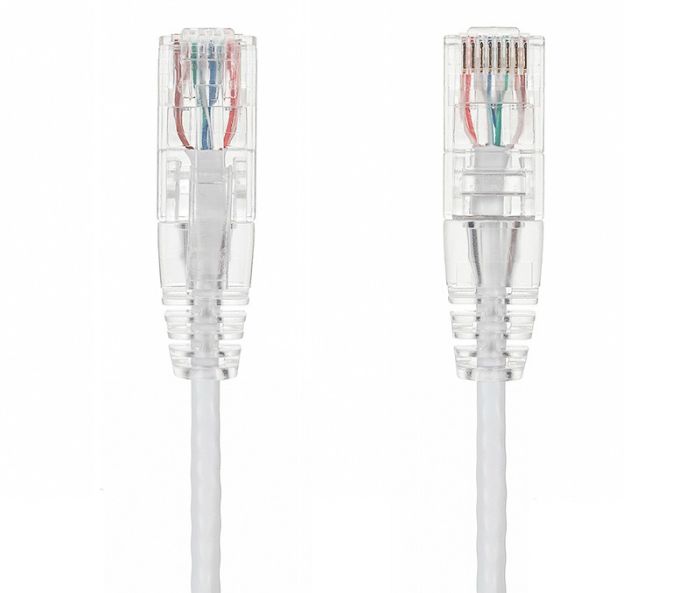 4FT Slim Cat6 28AWG UTP Ethernet Network Patch Cable Snagless, White