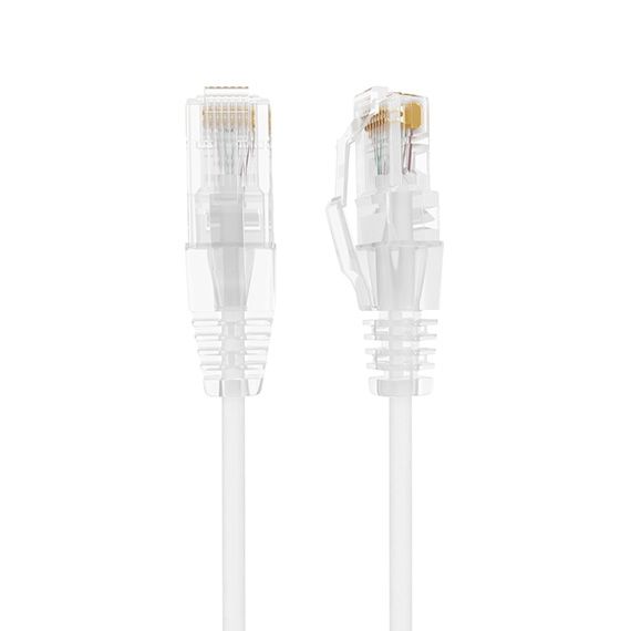 6ft Slim Cat6a 28AWG UTP Ethernet Network Patch Cable, White