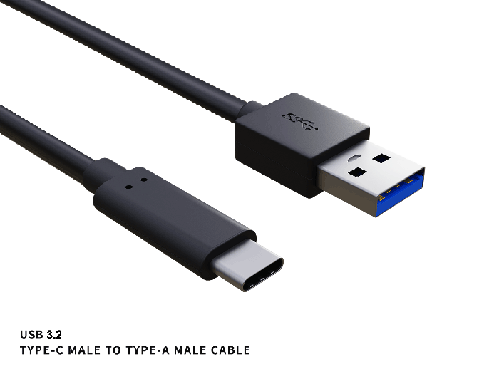 1m USB 3.2 Cable Gen 2x1 Type C to Type A Male to Male Cable, Up to 10 Gbps, Black