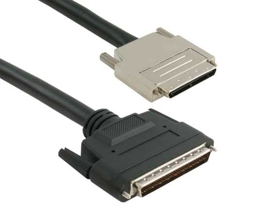 3ft VHDCI 0.8mm 68-pin Male to SCSI-3 HPDB68 Male Cable