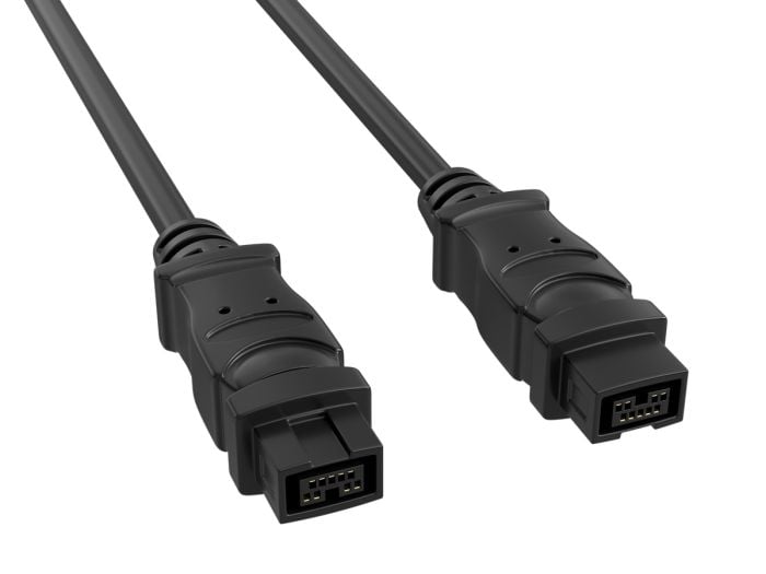 6ft FireWire 800 Cable IEEE-1394b 9-Pin Male to Male Data Transfer Cable, Black