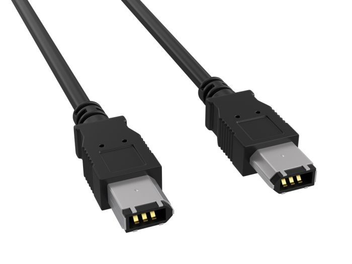 6ft FireWire 400 Cable IEEE-1394a 6-Pin Male to Male Data Transfer Cable, Black