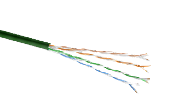 1000ft Slim Cat6 Gigabit UTP Stranded Mini Bulk Ethernet Cable 28AWG Bare Copper, Green